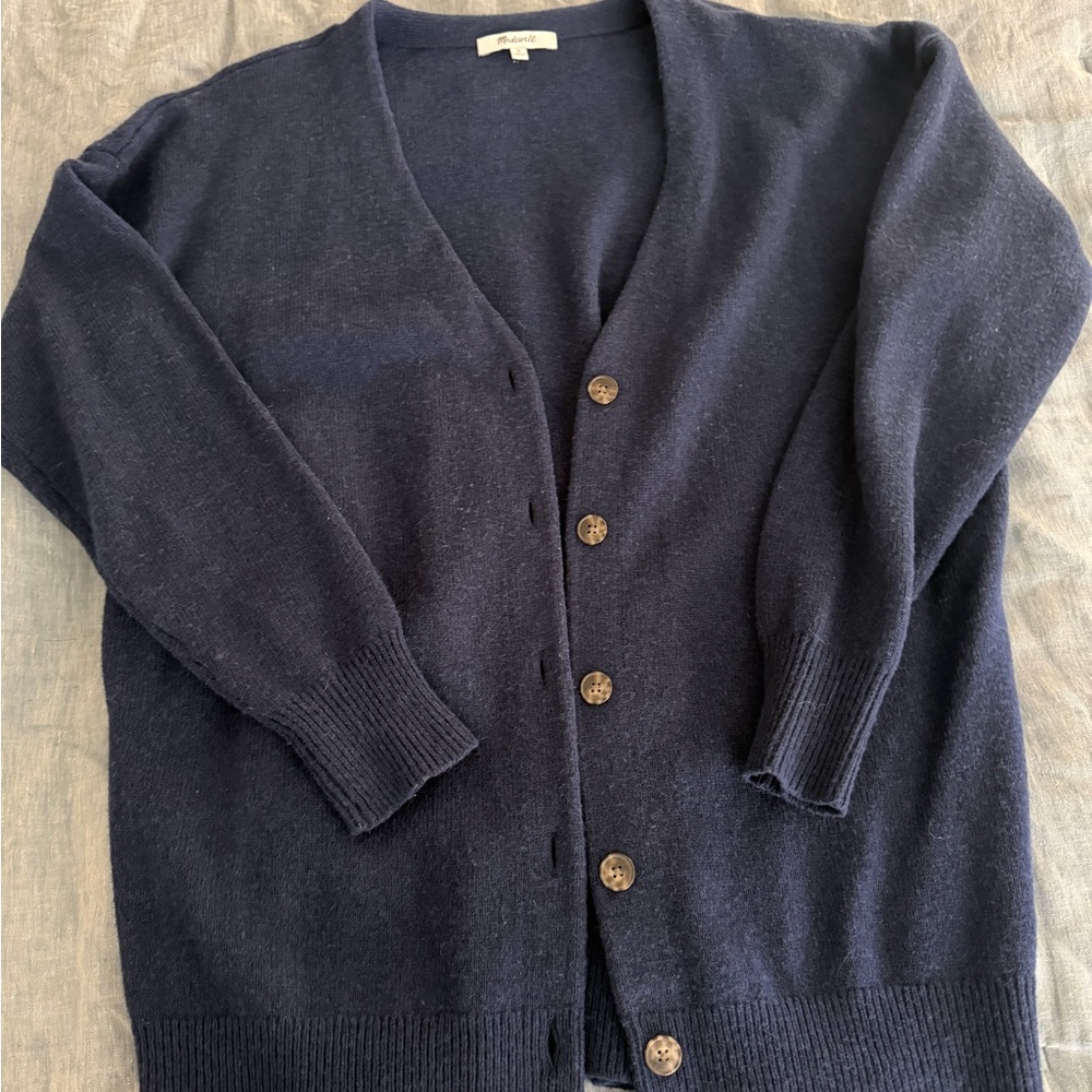 Madewell Navy Cardigan Sweater